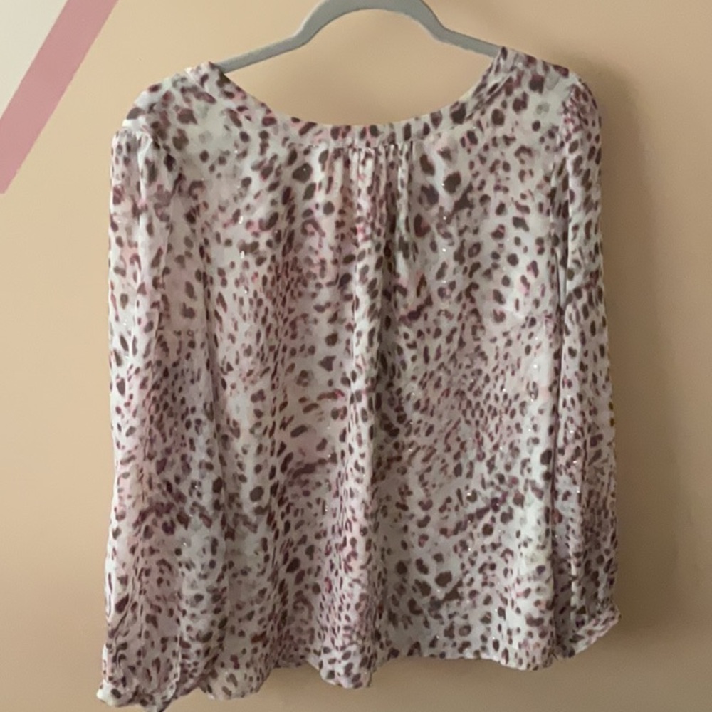 Talbots  Ruffled Long Sleeve Blouse